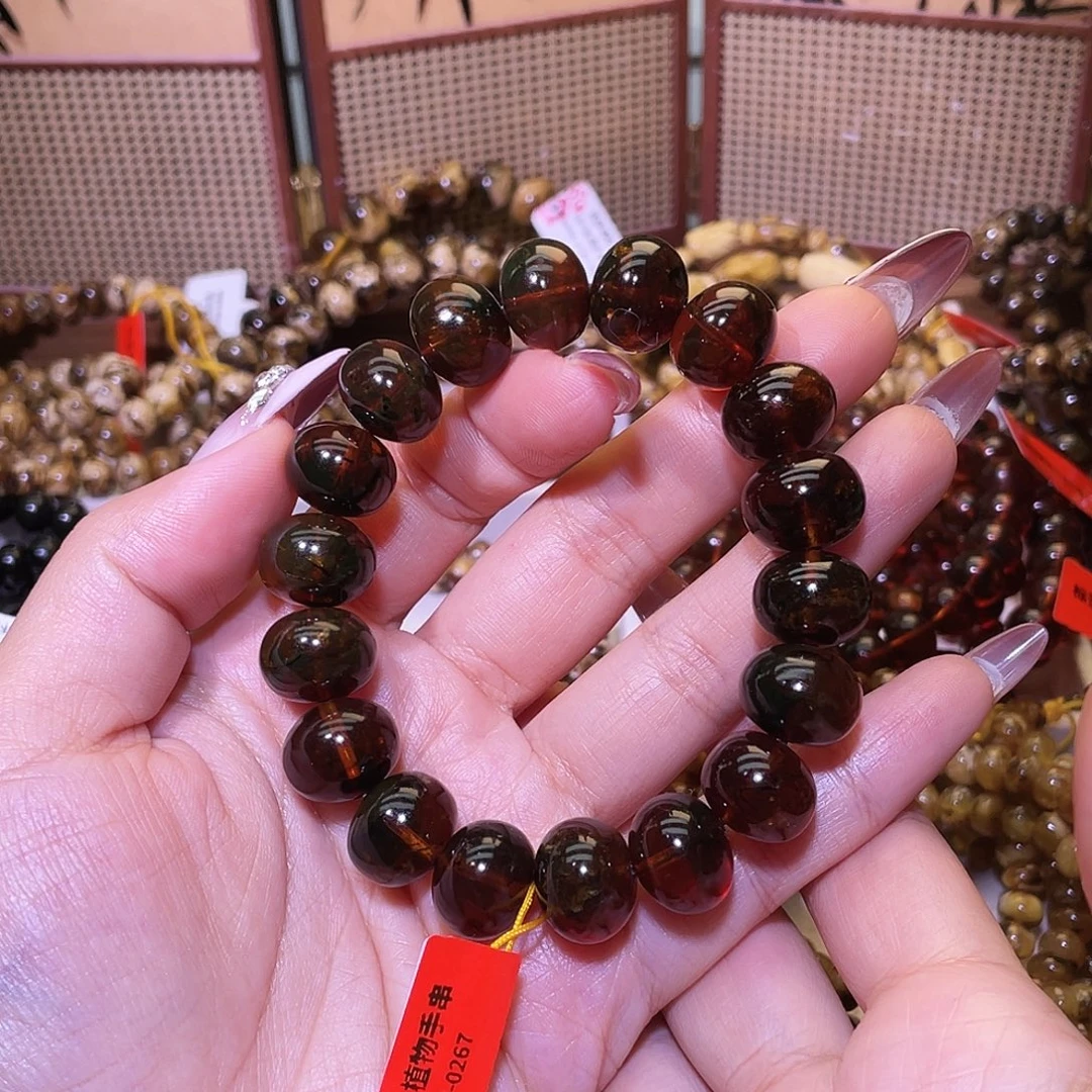 琥珀未镶嵌手链抚顺琥珀14血珀