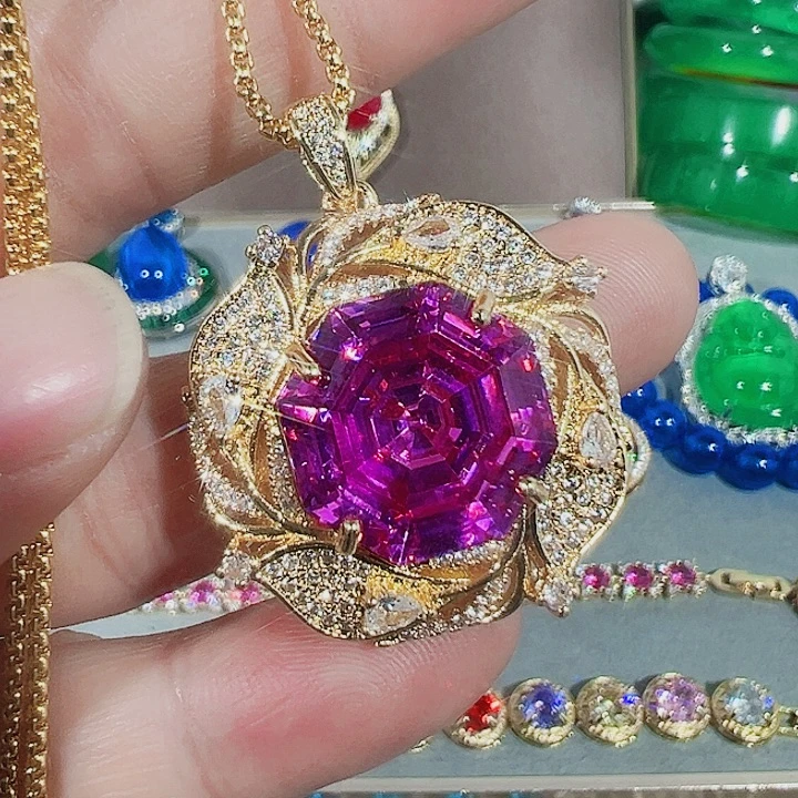 钨金红色蓝色满钻镶嵌