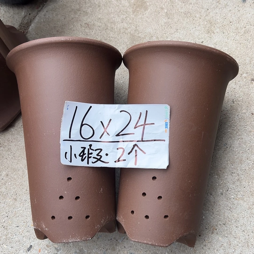 紫砂花盆宜兴紫砂花盆2只