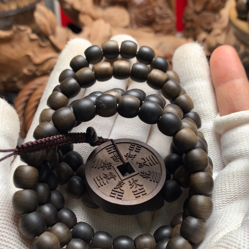 【闪购商品】檀香木手串/手链祥*檀香手串8*9/108阴沉沉水