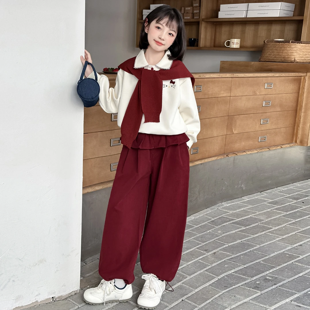 女童超好看卫衣套装春秋2025新款女大童韩系休闲穿搭儿童时髦秋装