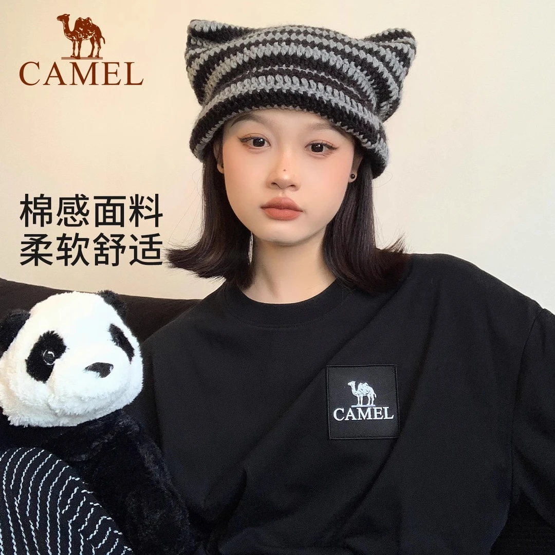 [王俊凯同款]骆驼户外冰感透气速干棉T恤男女夏季情侣款短袖上衣