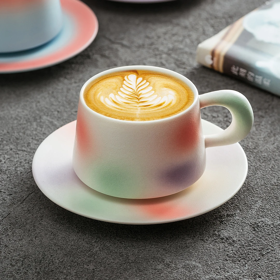 2025新款特别好看的精致高级感高颜值陶瓷咖啡杯碟套装水杯马克杯