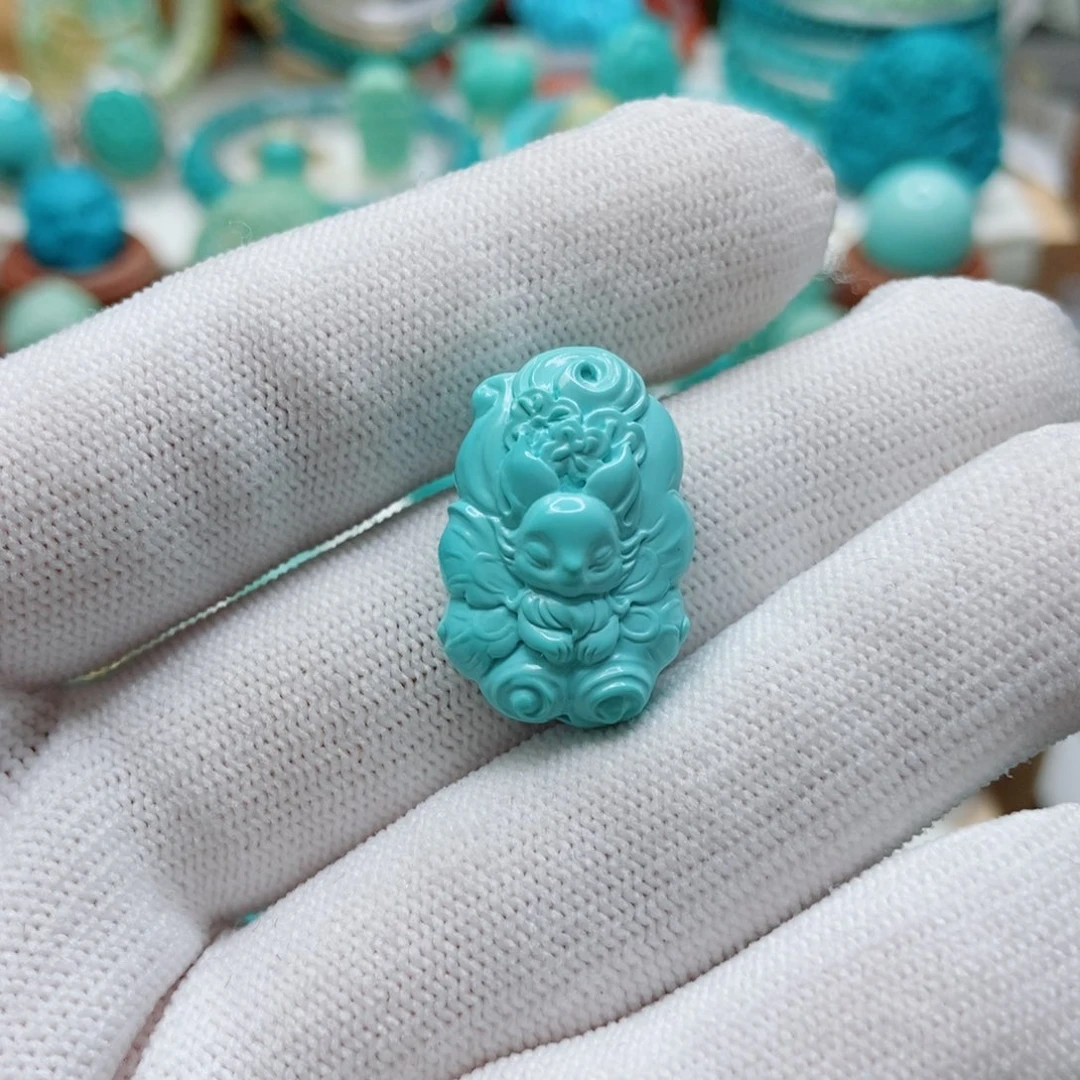 绿松石未镶嵌凤九