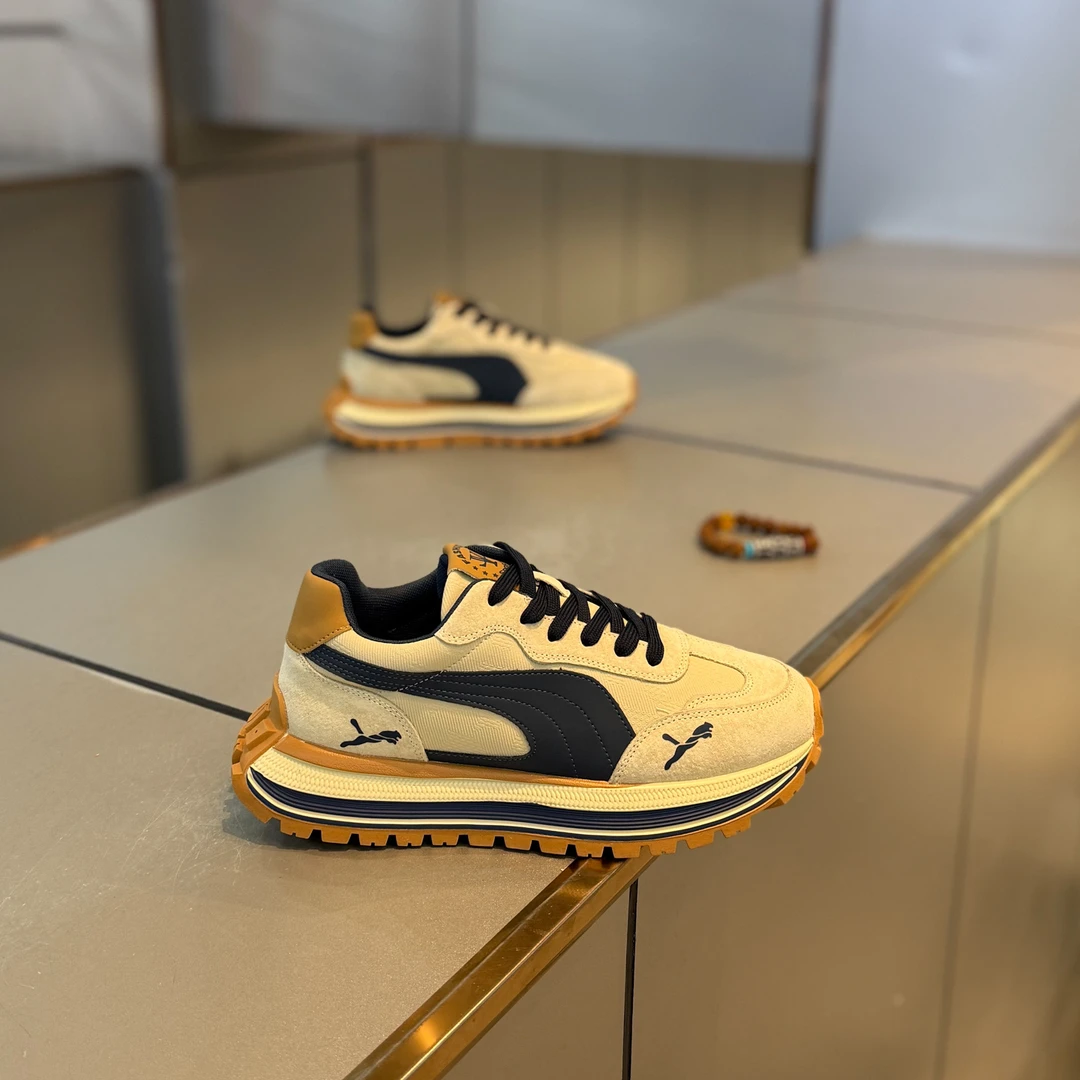 男鞋秋季新款国潮网红休闲鞋痞帅轻奢高级感男式鞋子百搭时尚潮鞋