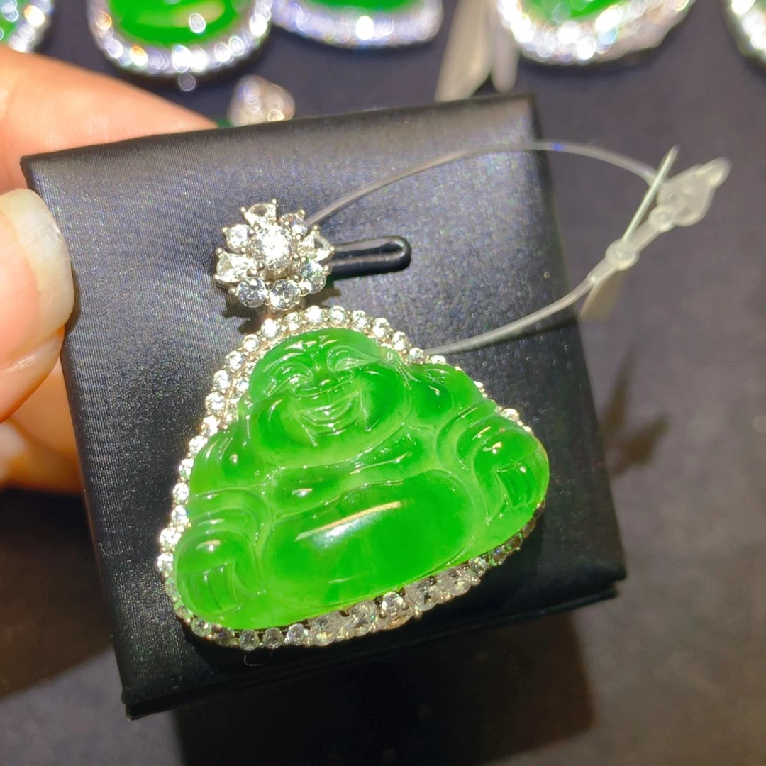 翡翠银S925镶嵌颈饰