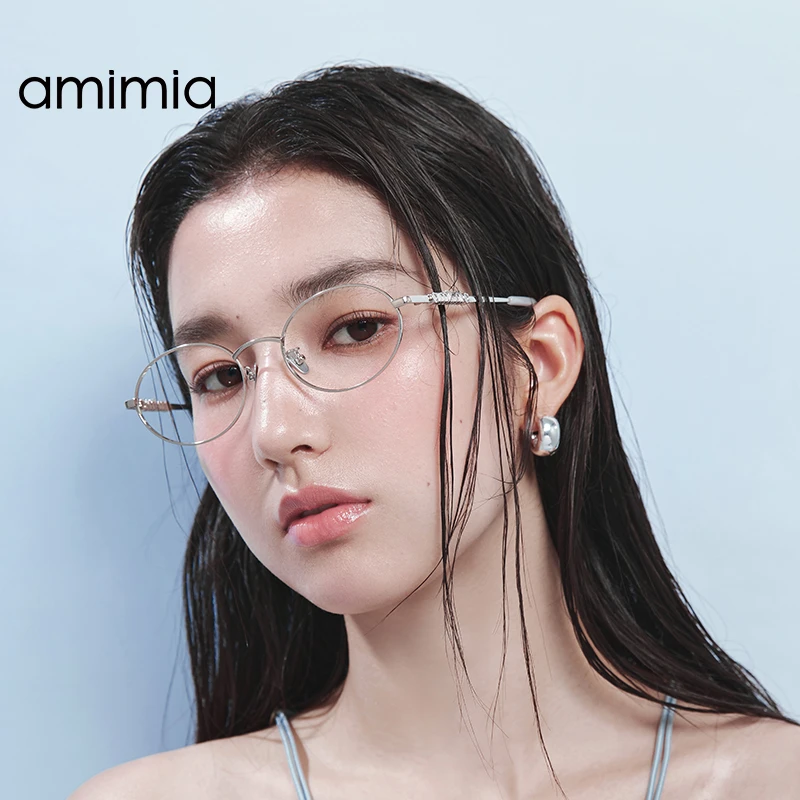 amimia复古椭圆纯钛眼镜Classy 25SS新款 超轻眼镜架免费配镜