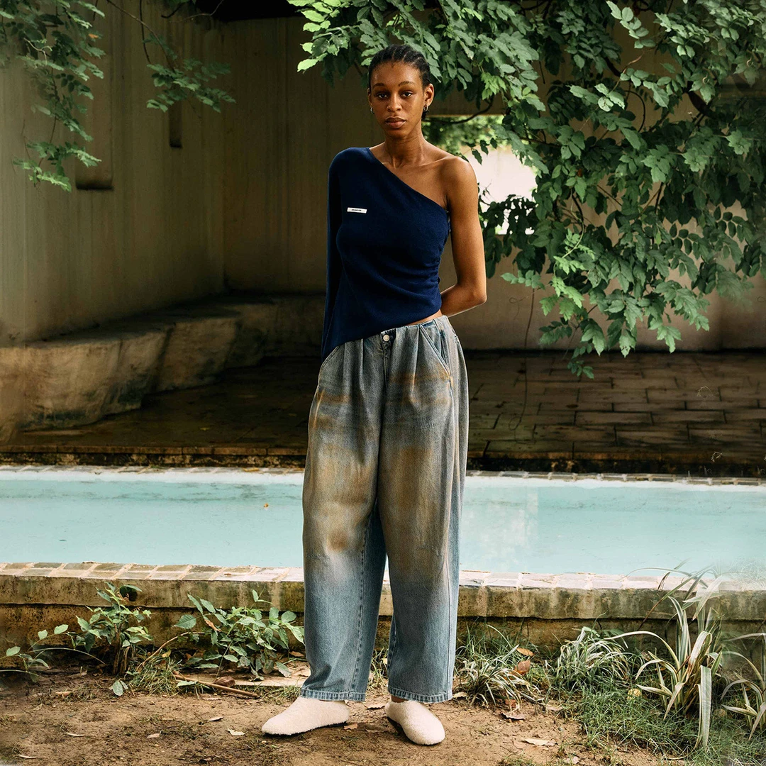 ANNAMOOER设计师品牌 复古脏脏牛仔裤 GoGoBuyer买手店 AY6A38017