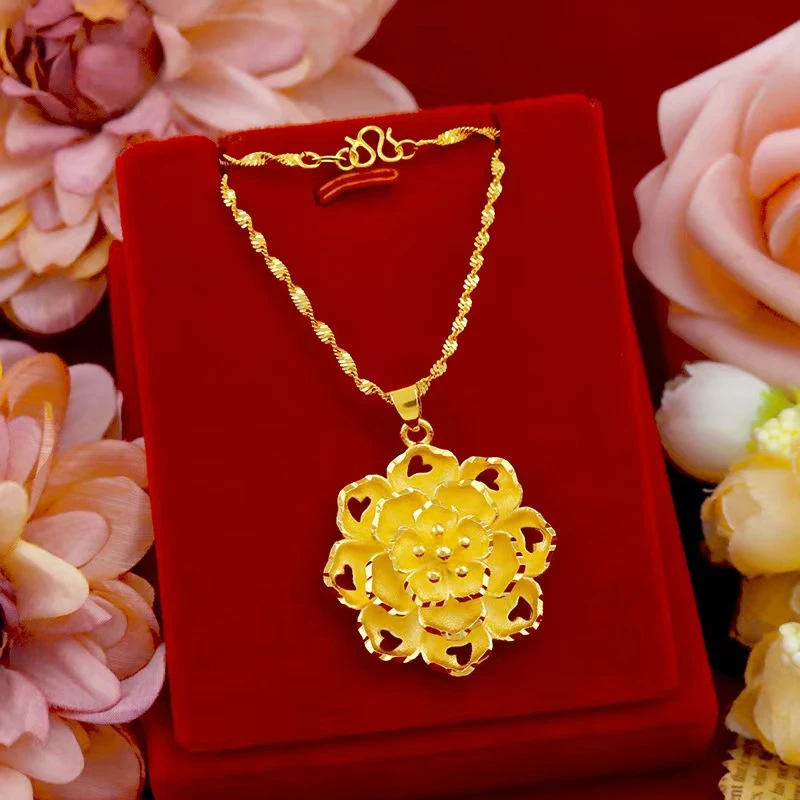 花开富贵花朵精美精工多层吊坠