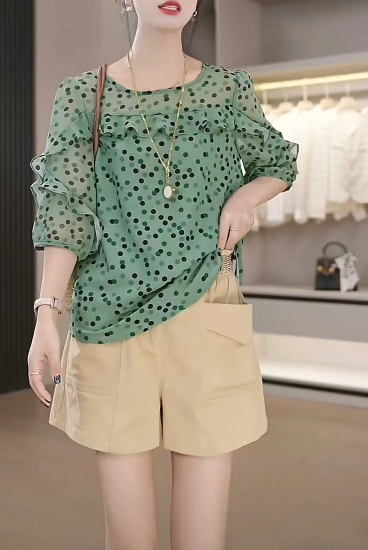 2025年夏季新款上衣时尚洋气减龄显瘦衬衫女气质休闲百搭