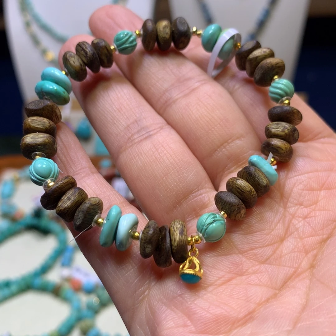 绿松石18K金镶嵌单圈