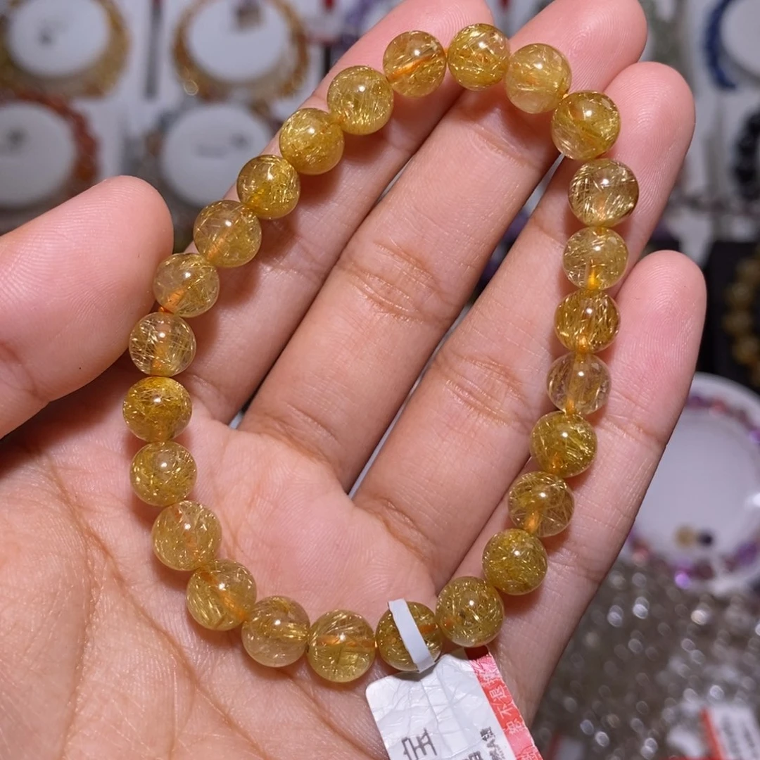 【闪购商品】发晶手串未镶嵌烟花钛晶7.8mm