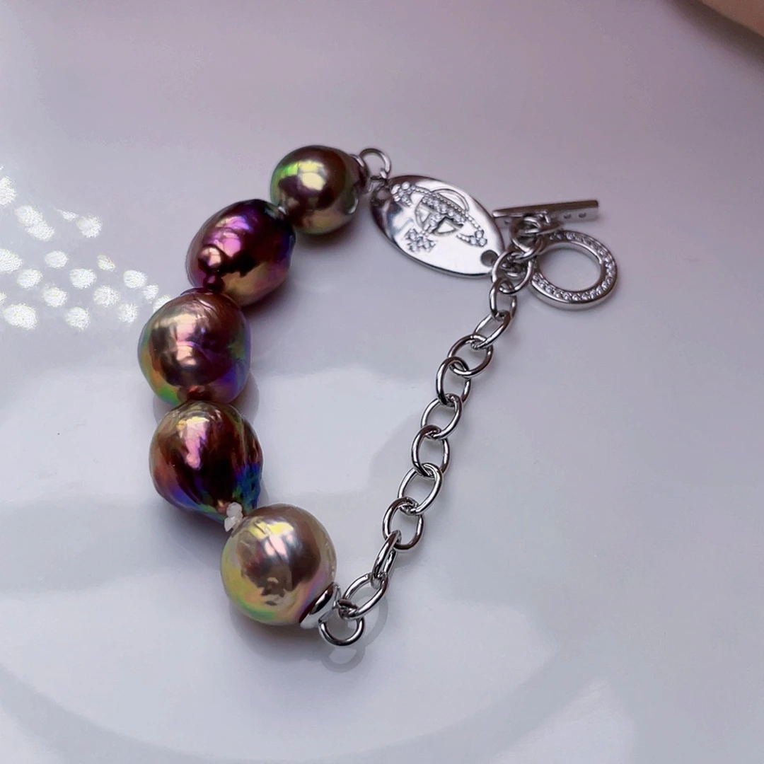 淡水珍珠手链银S925镶嵌初*