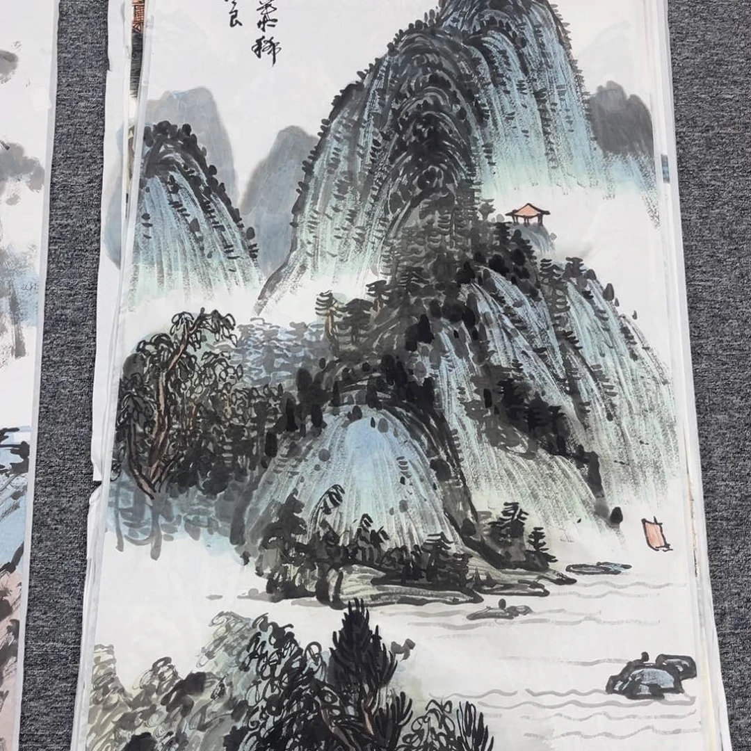 国画绘画作品多次参加全国美展