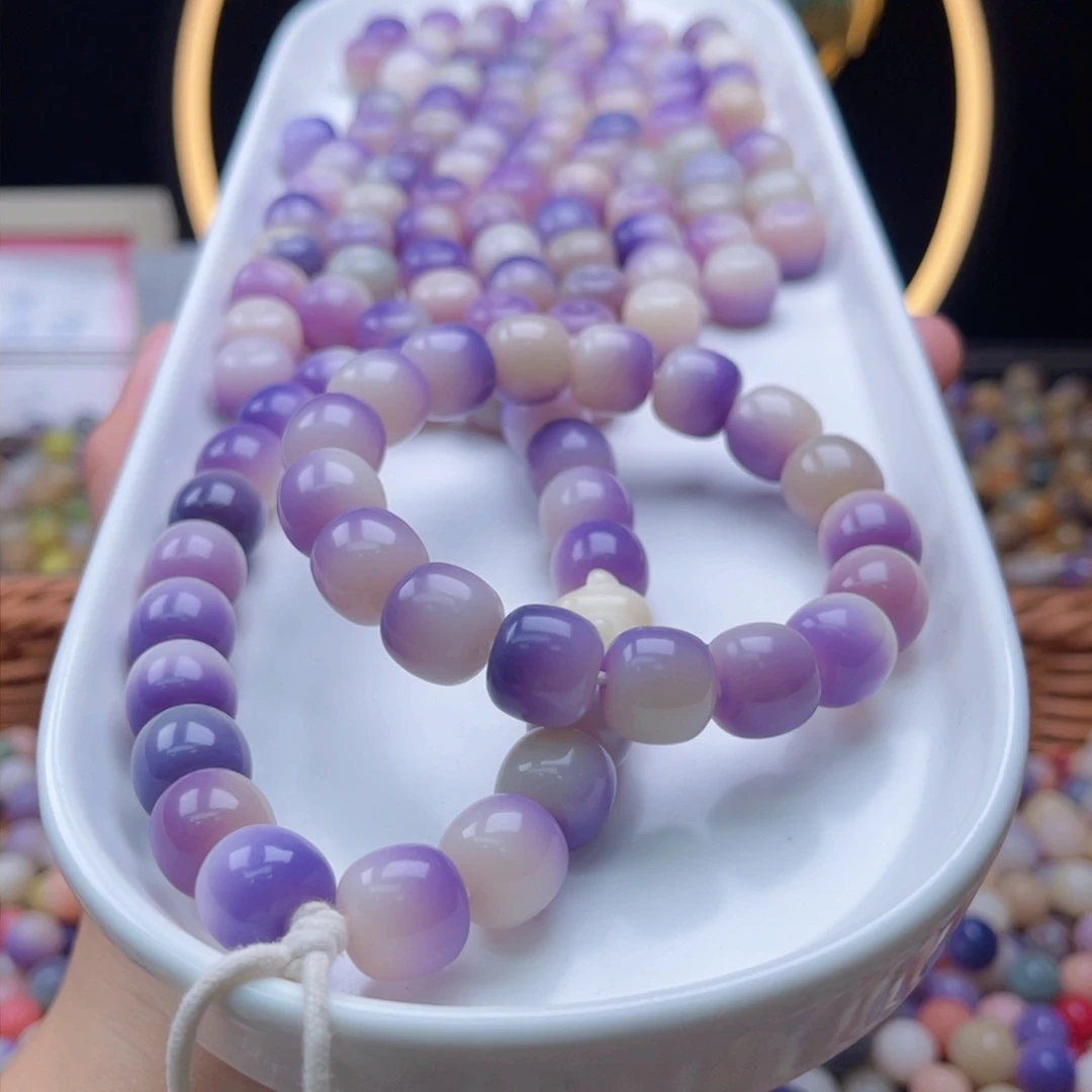 吊坠白玉菩提q12mm/30+5颗紫玉碟