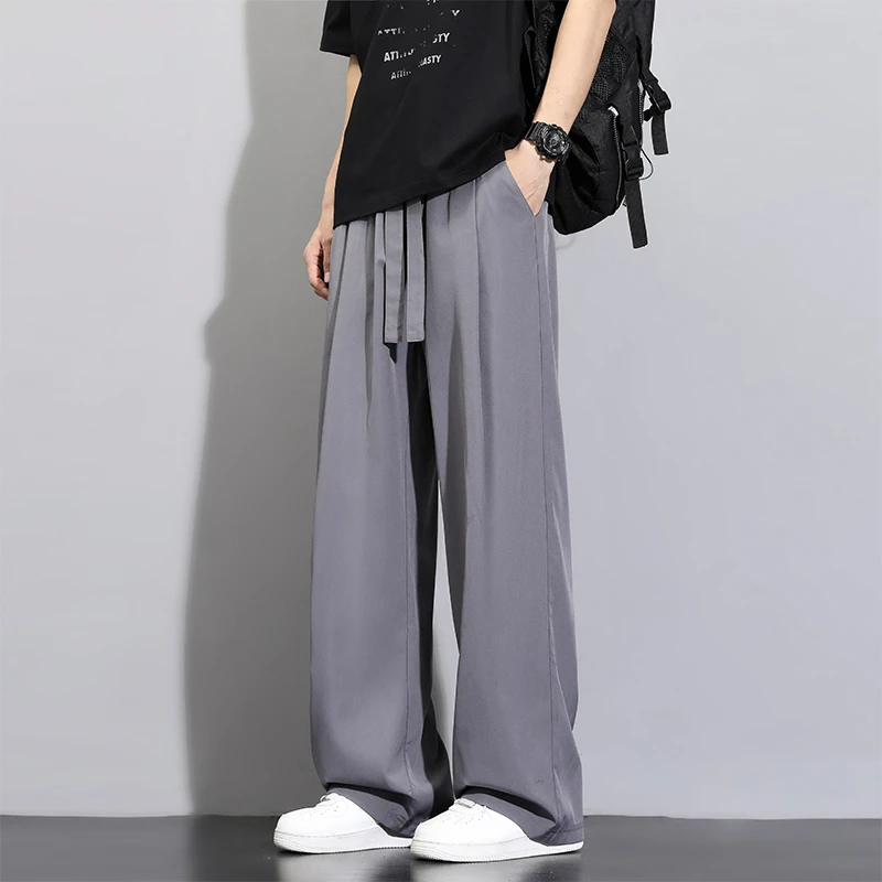 2025裤子男士四季高级垂感西装裤宽松直筒休闲裤男款盛尚6033