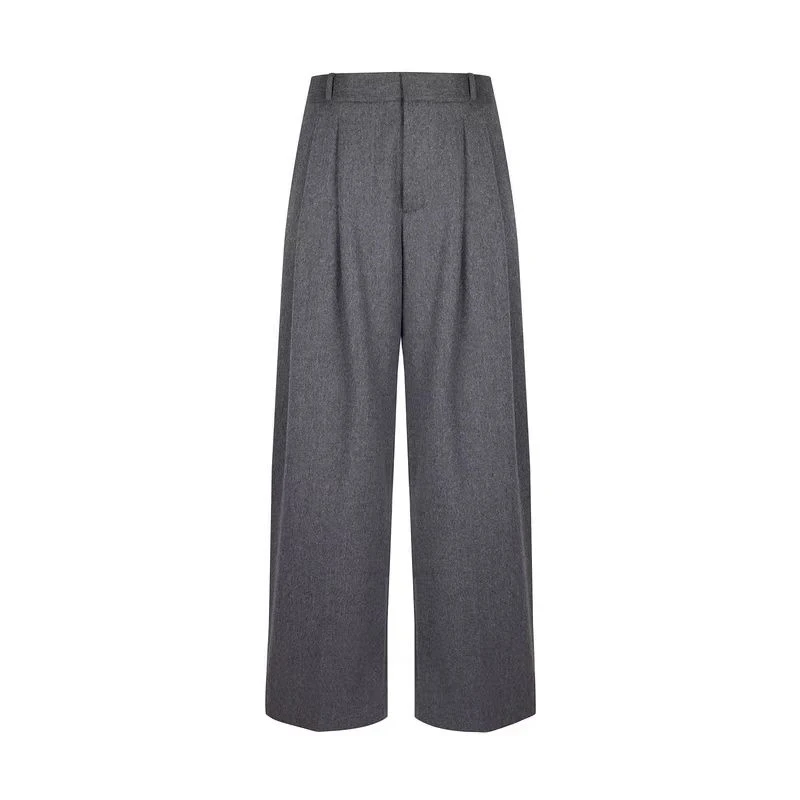 15【90羊毛】【10羊绒】冬新品西装休闲裤女羊绒羊毛呢