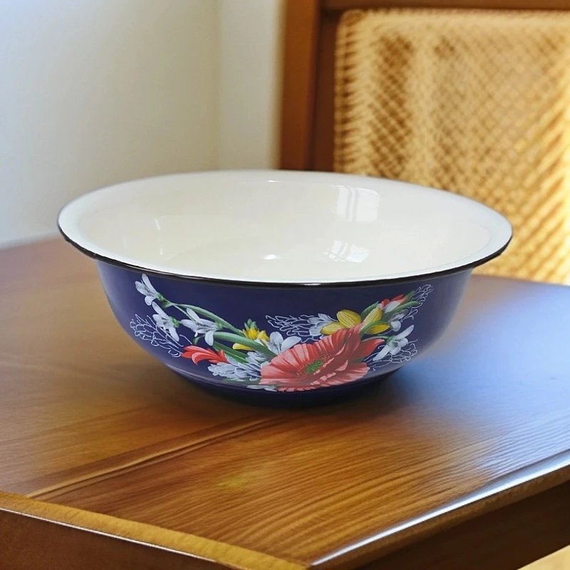 36cm搪瓷珐琅盆搪瓷盆和面盆猪油盆家用搪瓷盆汤盆