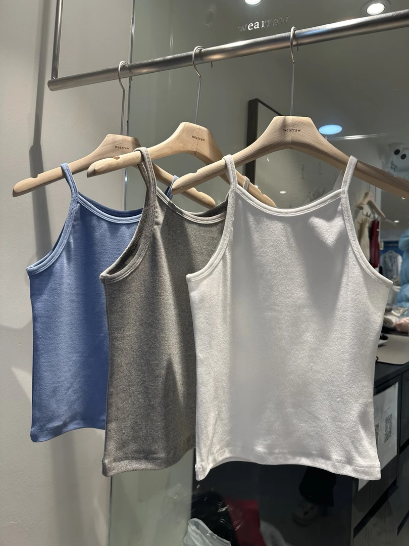 No退No壹韩国东大门女装2025春夏新款吊带背心女025f修身百搭上衣