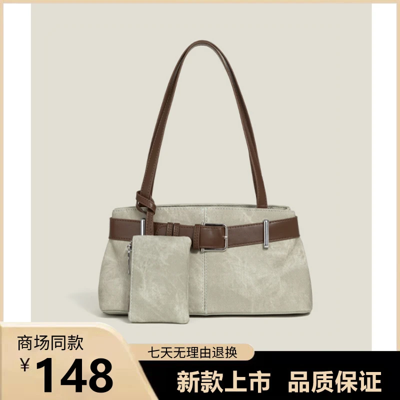 包包女士2025新款时尚潮流百搭单肩包高级感小众手拎包通勤机车包