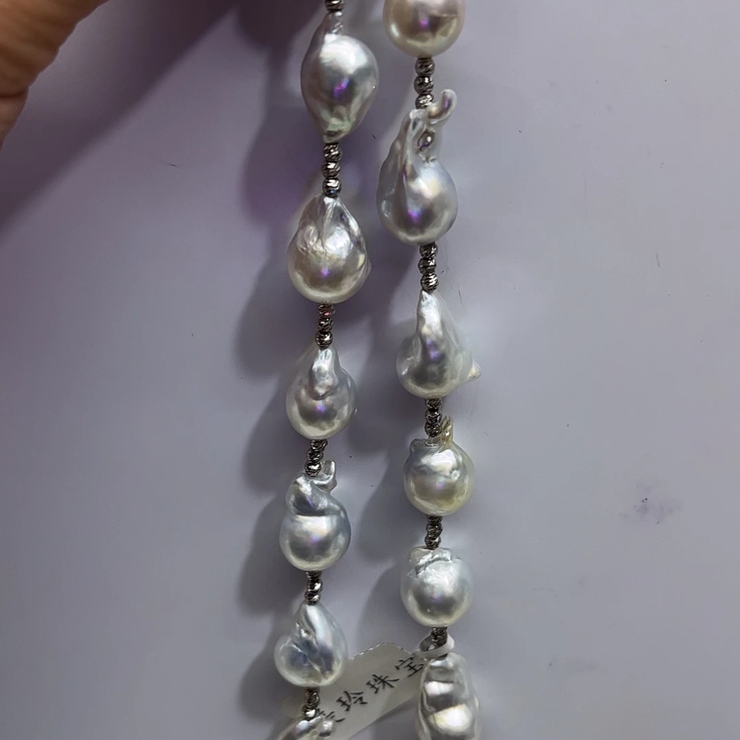 海水珍珠银S925镶嵌颈饰