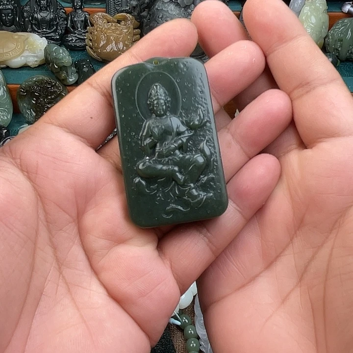 和田玉未镶嵌吊坠(不含链)