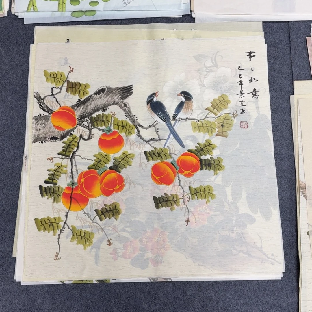 国画68×68手绘画画画