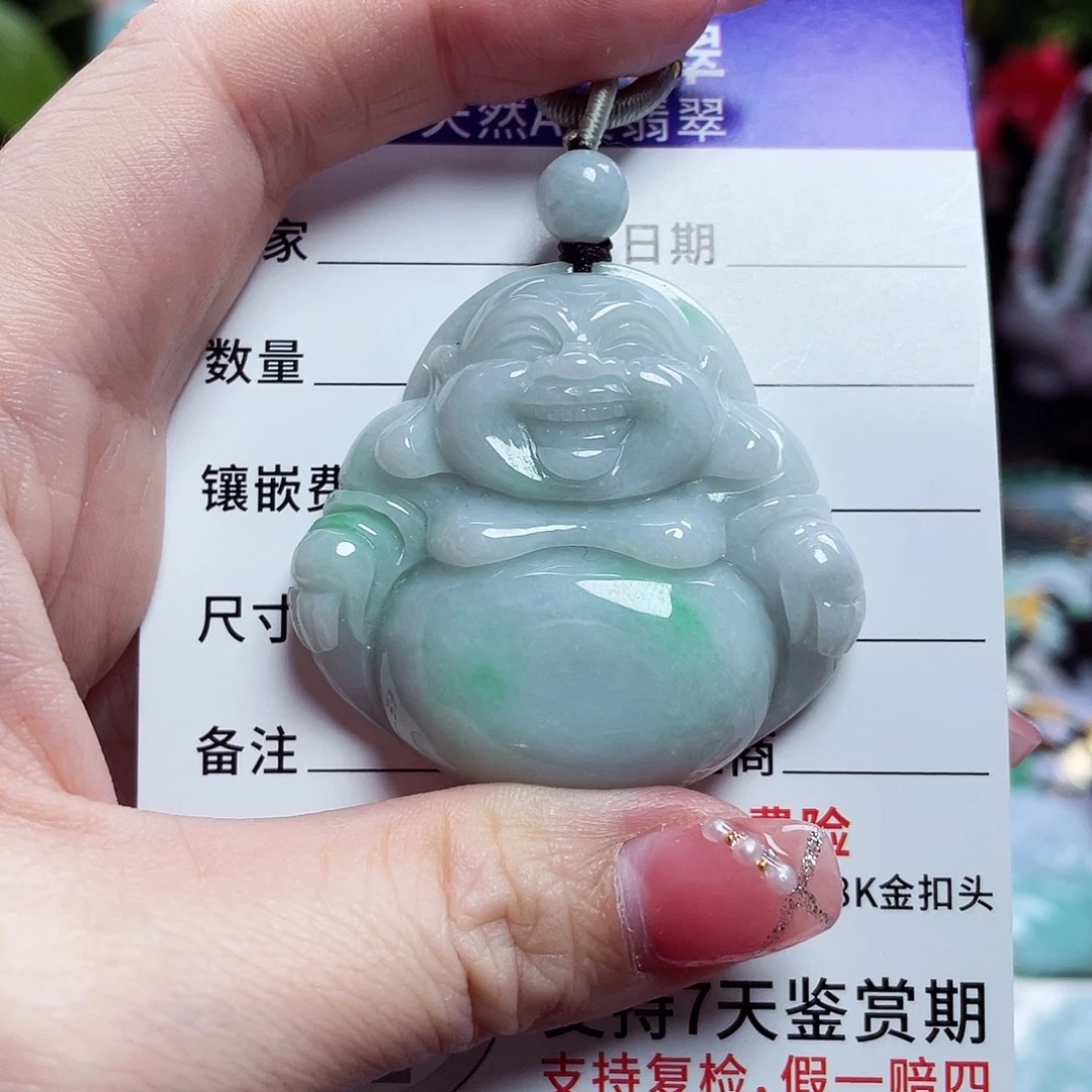 翡翠未镶嵌颈饰佛公30