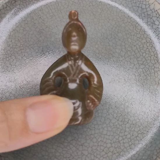 摆件开片瓷器瓷片摆件