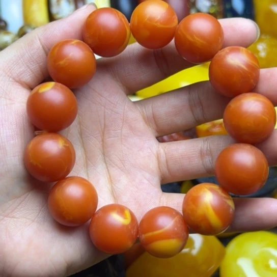 未镶嵌琥珀手链蜜蜡