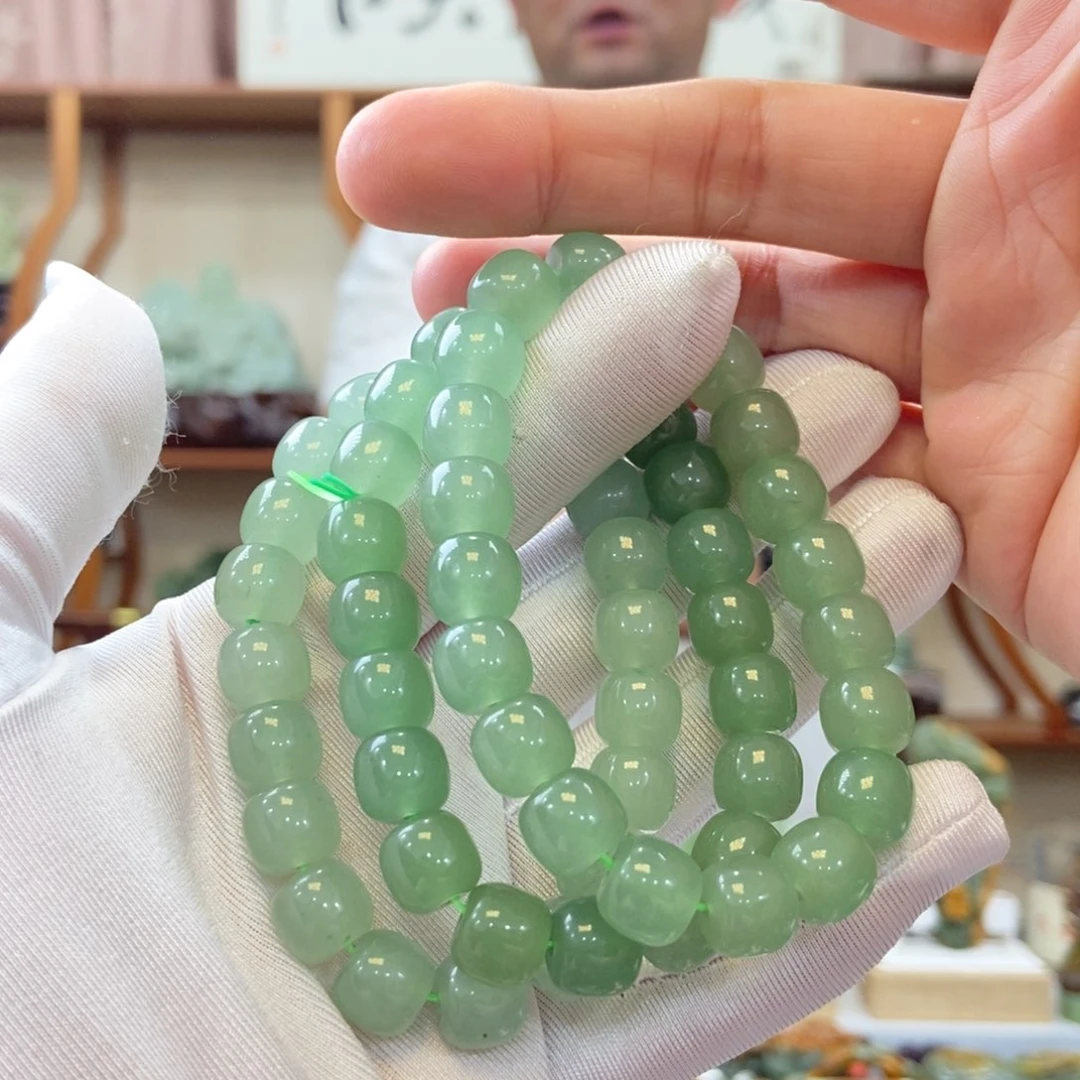 蛇纹石玉未镶嵌手串（多样性发一件