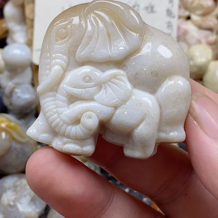 颈饰未镶嵌硅化珊瑚（珊瑚玉）有瑕