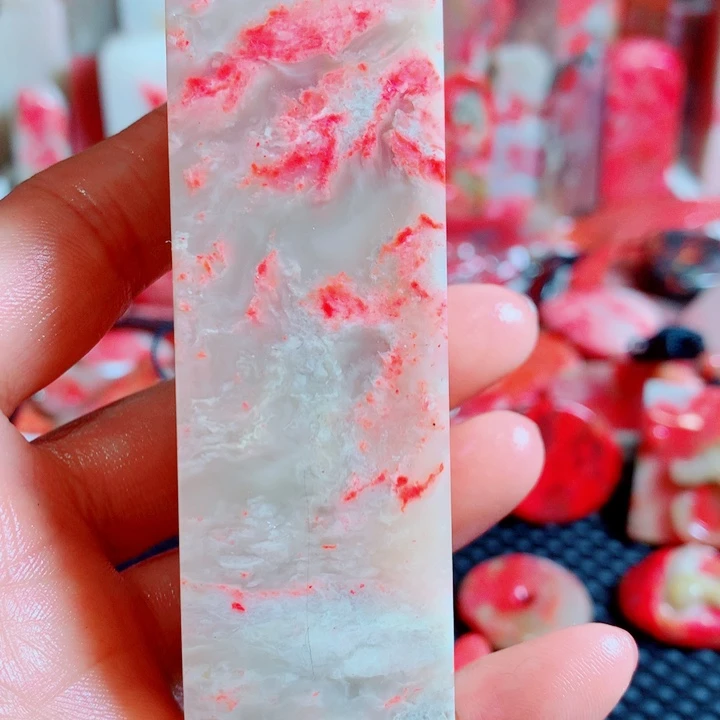 懒***涂巴林石巴林石鸡血印章