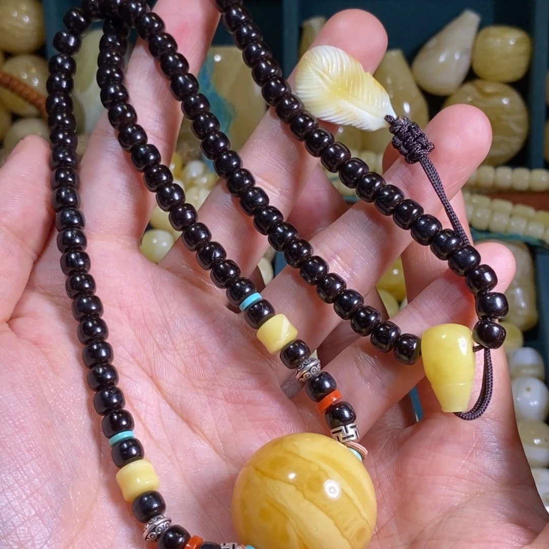 蜜蜡裸石未镶嵌27珠子