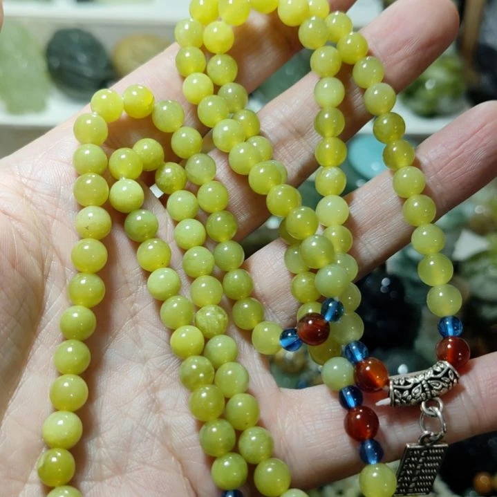 岫玉108粒手串款式未镶嵌