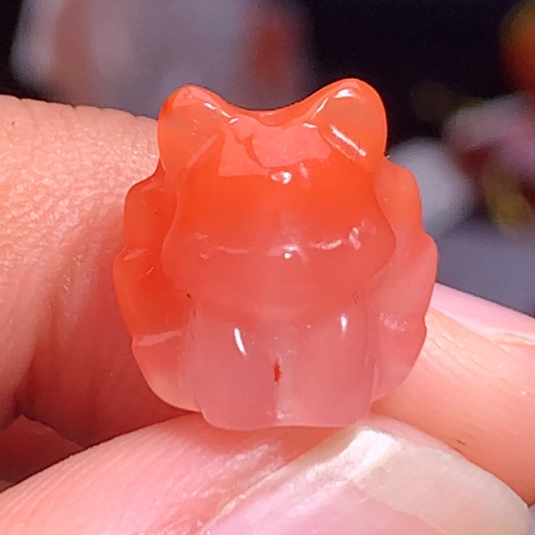 南红玛瑙未镶嵌珠宝半成品狐狸