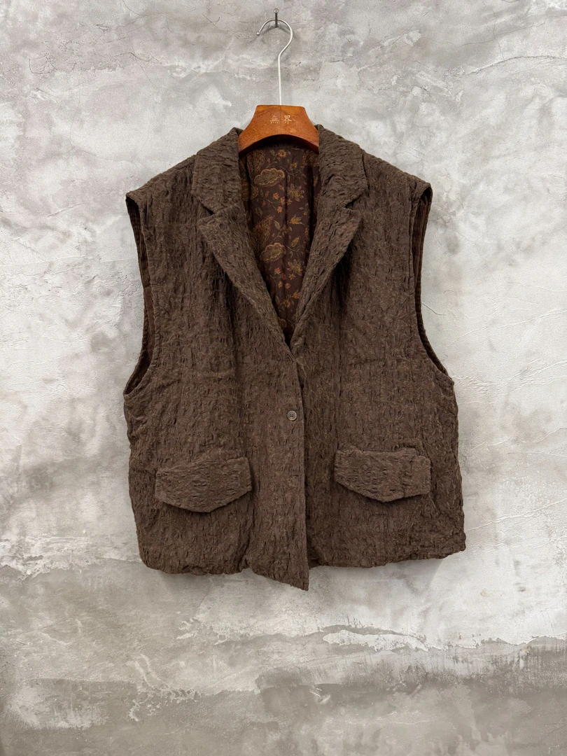 还朴堂原创高品质双层休闲宽松秋冬马甲