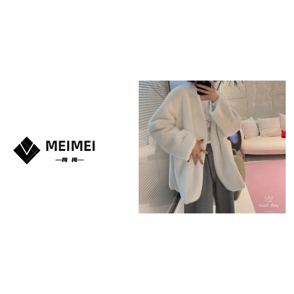 XMM.《 水水绒皮毛一体》时尚休闲设计冬季轻奢百搭气质外套8Q1022