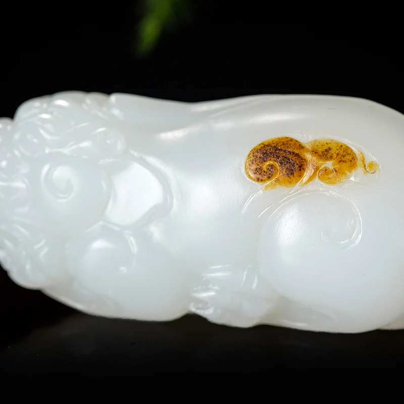 新疆和田玉白玉籽玉挂件 挂坠貔貅 23.6克