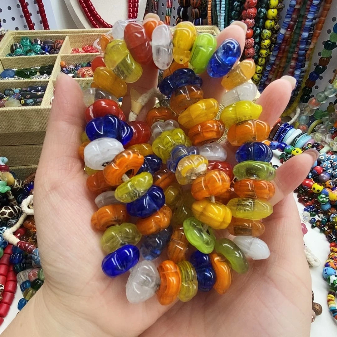 琉璃颈饰尼泊尔小花一大条096