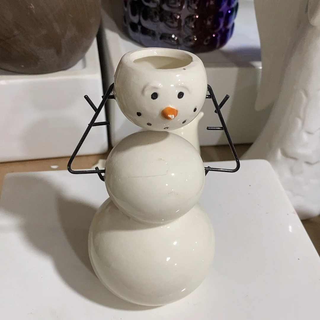 陶摆件陶盆有孔 瑕疵介意勿拍