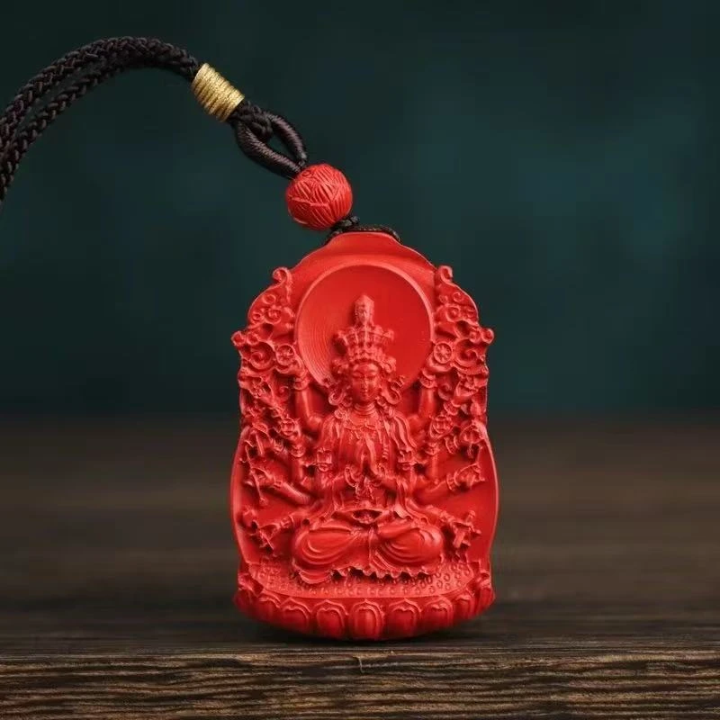 含辰砂工艺品正宗朱砂帝王砂十二生肖守护神挂件本命年紫金砂挂件