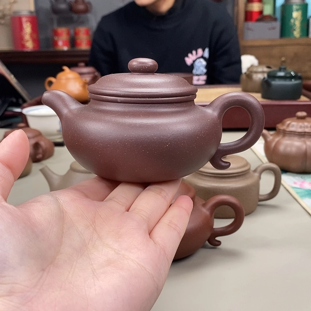 茶壶紫砂四号井紫泥半手高温仿古190cc