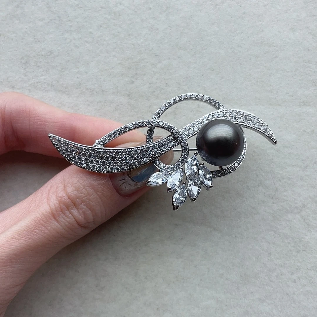 海水珍珠未镶嵌胸针13