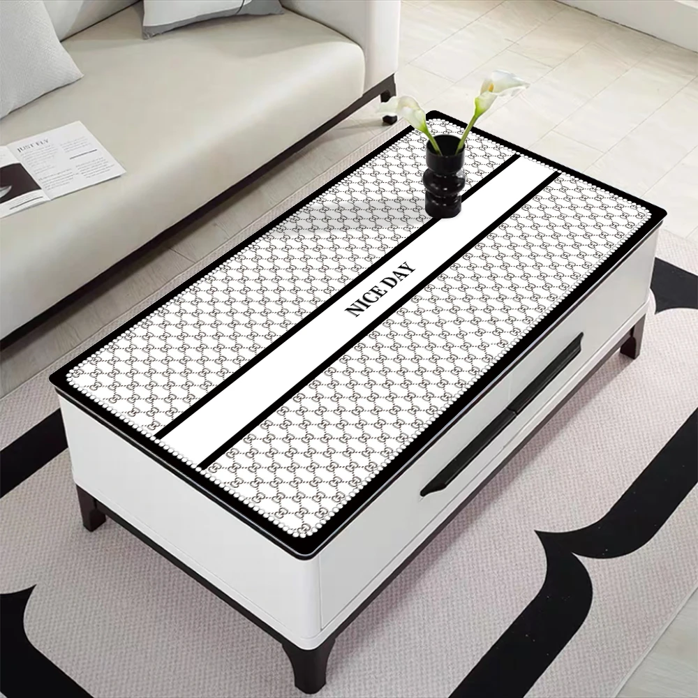 现代简约茶几桌布免洗防油防水防烫餐桌垫家用长方形皮革茶几垫子