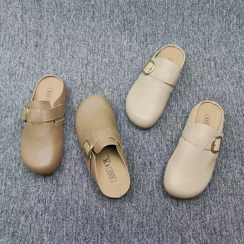 厚底勃肯鞋包头半拖鞋女一脚蹬懒人凉拖鞋208
