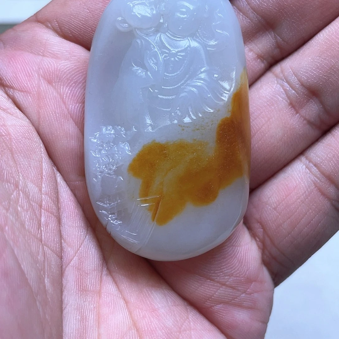 和田玉未镶嵌吊坠(不含链)