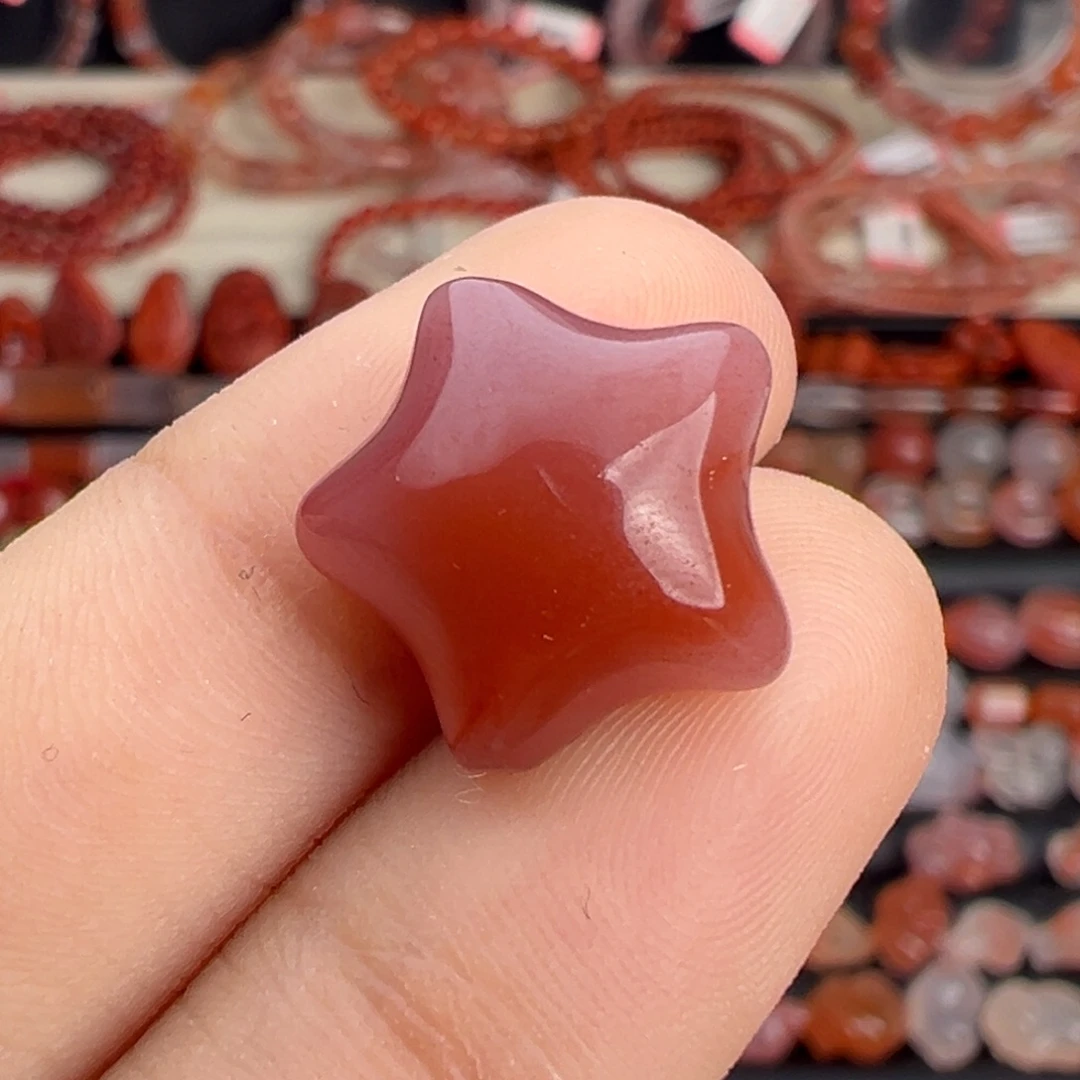 南红玛瑙未镶嵌颈饰星星