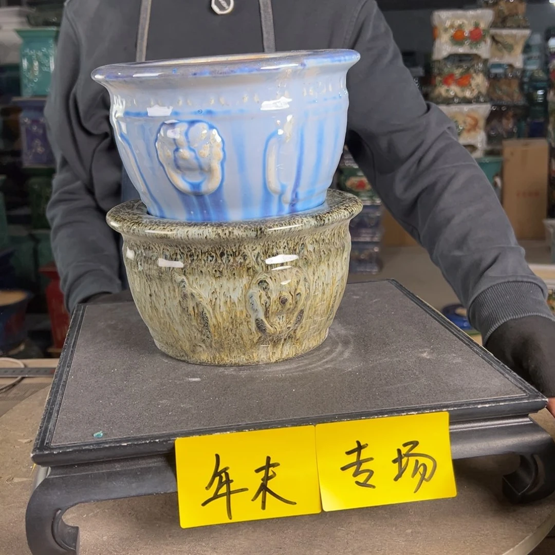 一风堂石湾花盆。高温裂微瑕773