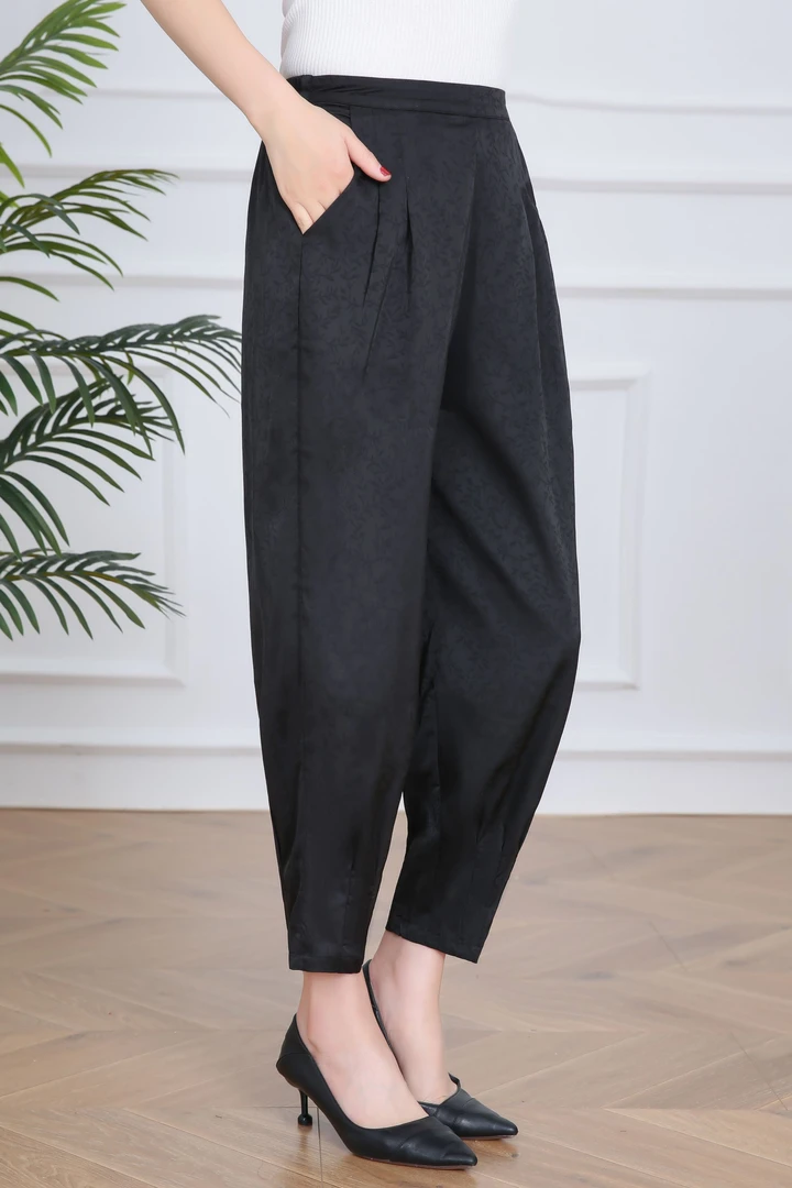 《嫩萝卜裤》2025新款妈妈夏装洋气中老年人气质显瘦时尚裤子休闲